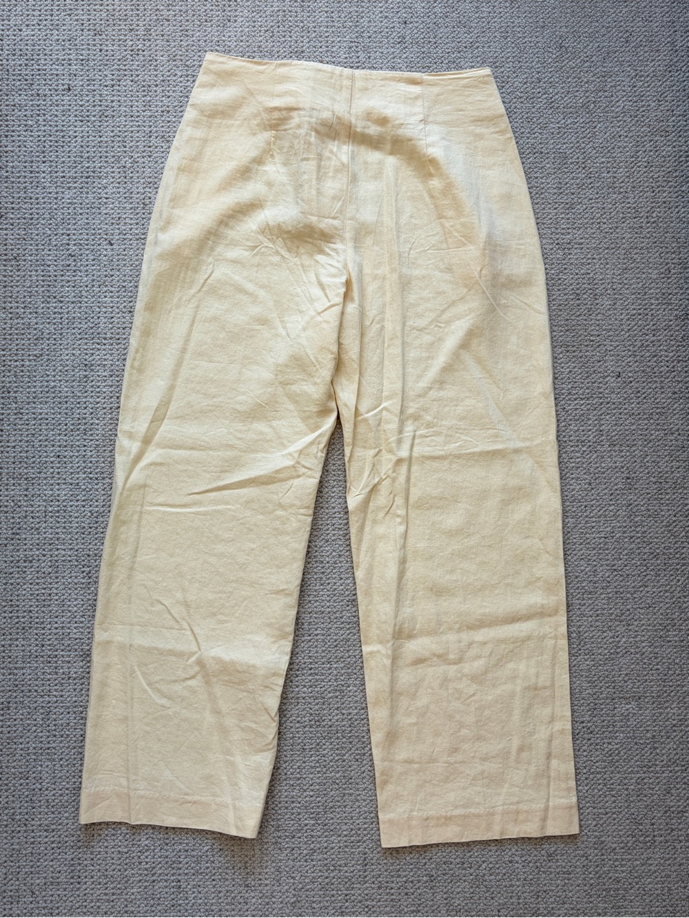 Gap Cream Linen Wide Leg Trousers Size 4